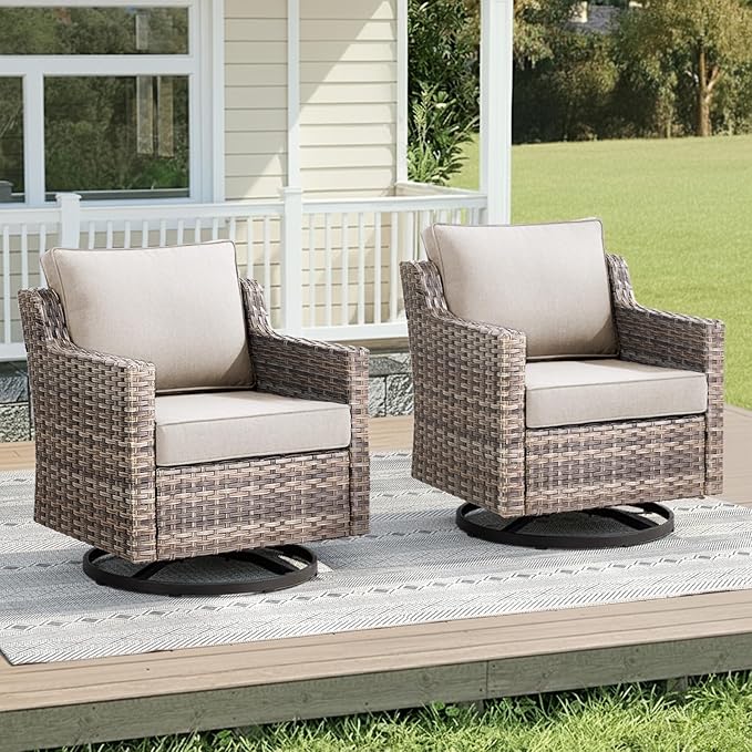 Outdoor Swivel Rocker Patio Chairs-High Back Wicker Swivel Rocker Patio Chairs