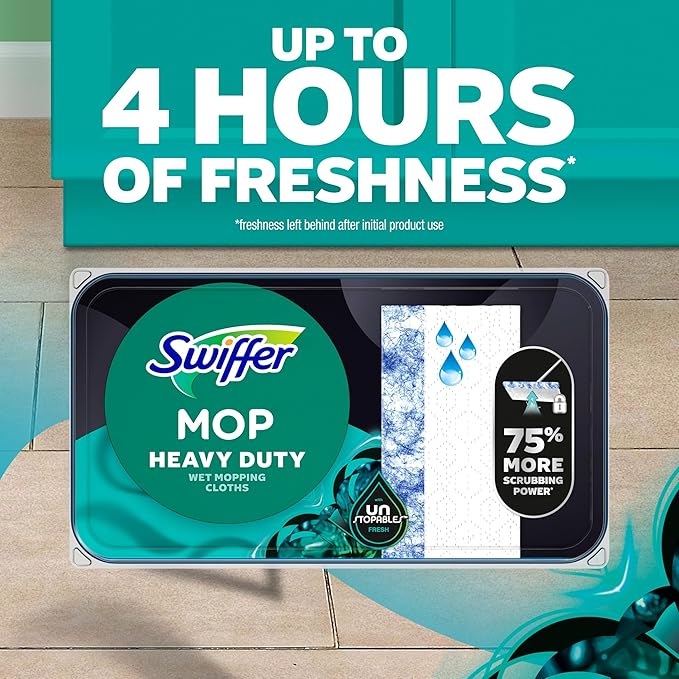 Swiffer Heavy Duty Mop Wet Multi-Surface Cloth Refills