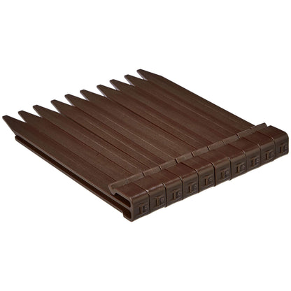 Amazon Basics Landscape Garden Lawn Edging Coil Border, Landscape Edging Kit ,Pack of 10 Stakes, 5 inch x 40FT, Brown