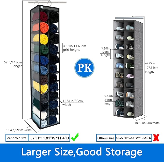 Closet Organization, 24 Section, Hanging Closet Organizer, Space Saving