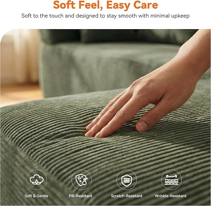 MONVANE 141" U Shaped Cloud Sectional Couch