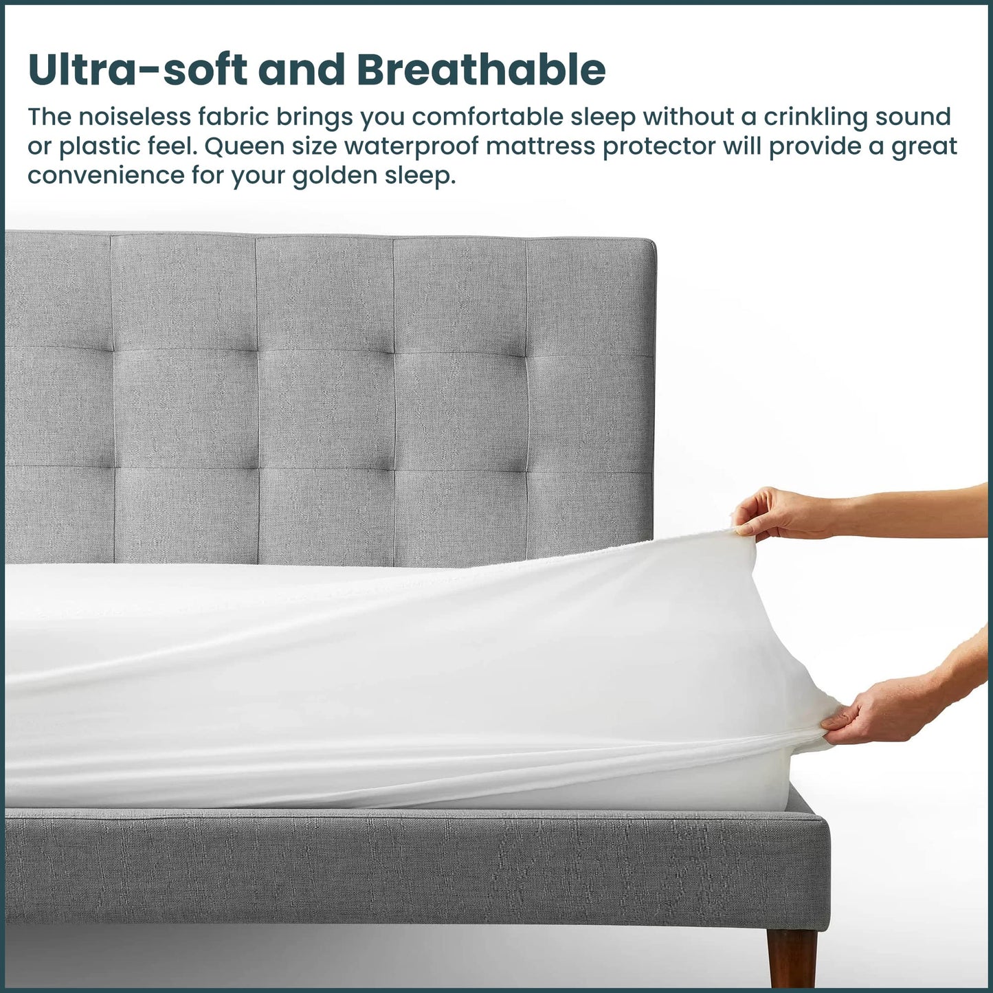 Treaton, 10 to 14 Inch Ultra Soft-Premium Zippered Mattress Protector Cover, Water Resistant, Breathable and noiseless, Twin, White