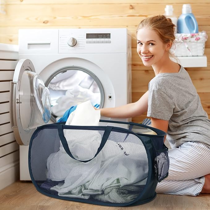 4 Pack Collapsible Laundry Baskets, Foldable Laundry Basket
