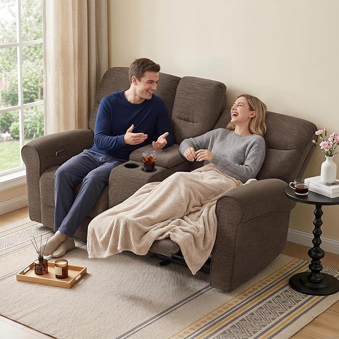 MCombo 78.3" Wall Hugger Power Loveseat Recliner Sofa