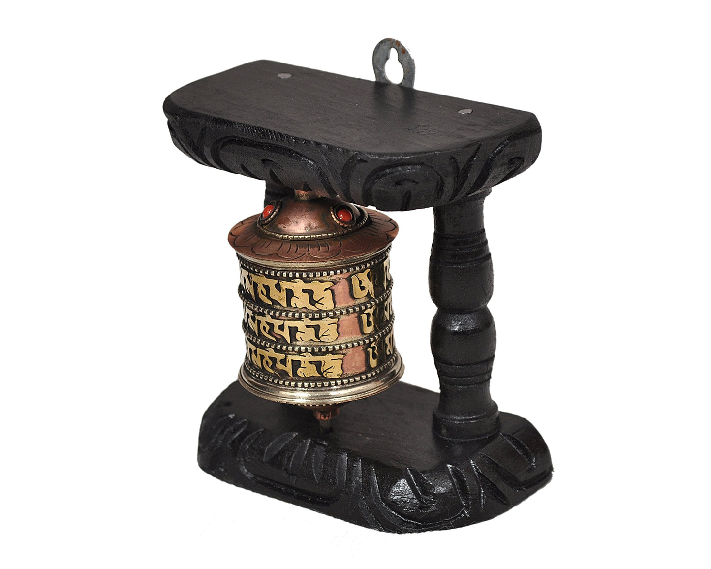 Kasthamandap Dharma Store Tibetan Hand Craving Om Mani Padme Hum Wall Hanging Prayer Wheel