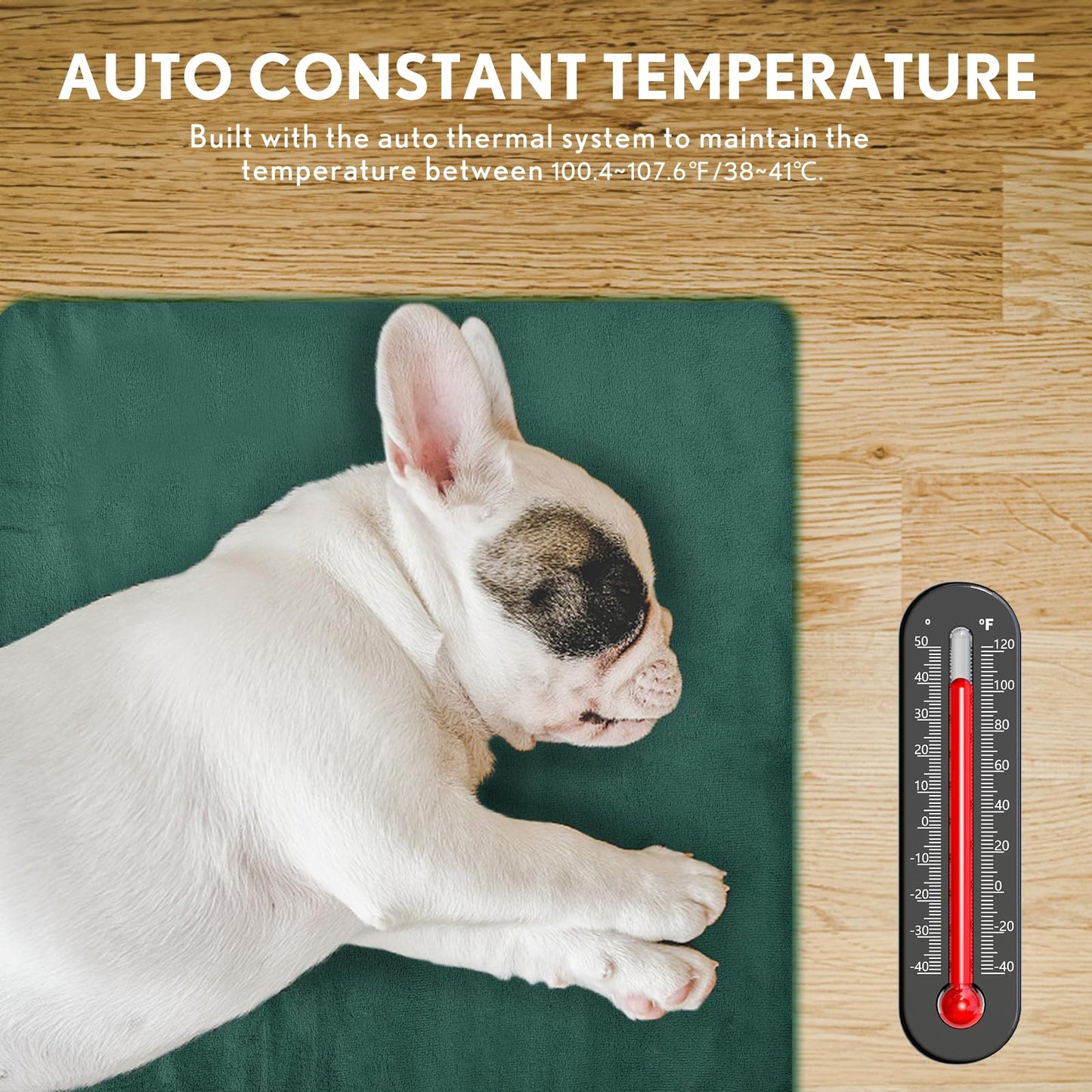 PETNF Outdoor Pet Heating Pads for Dog,Soft Electric Blanket Auto Temperature Control,Heated Mat for Dog House,Whelping Supply for Pregnant New Born Stray Feral Cat Puppy,Safe