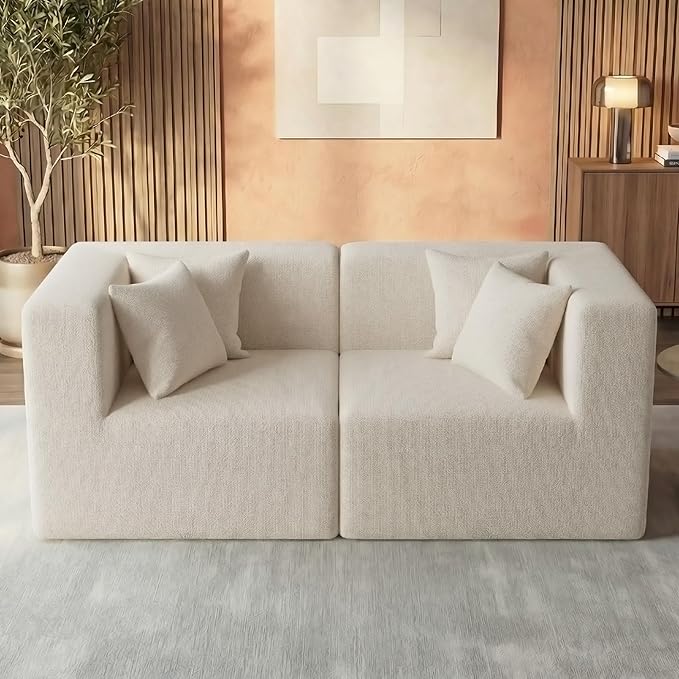 MONVANE 75" Loveseat Sofa, Comfy Chenille Cloud Couch