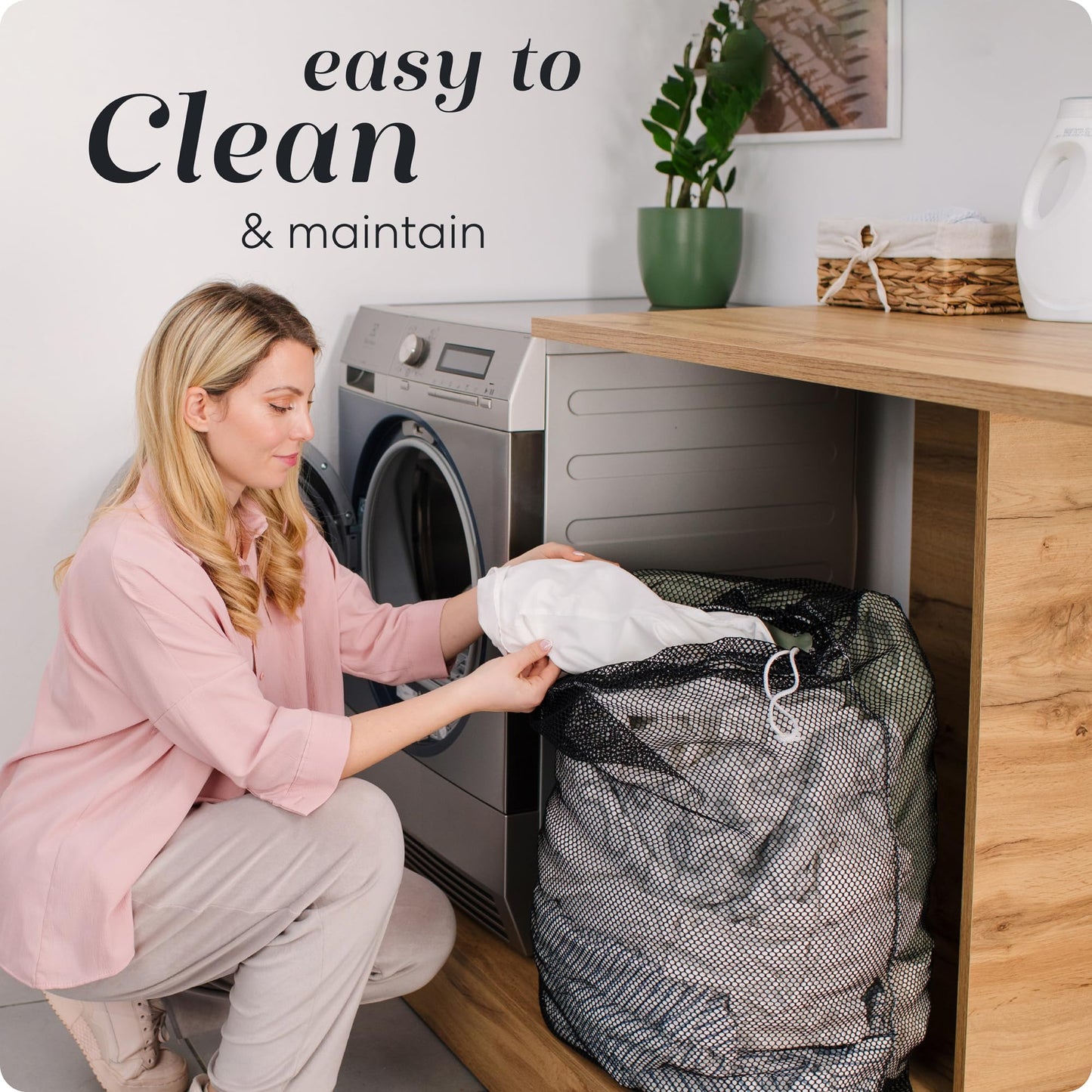 Mesh XL Laundry Bag - Large 24" x 36" - Durable, Machine Washable with Secure Drawstring Closure - Perfect for College Dorms, Laundromats, Apartments (Black)