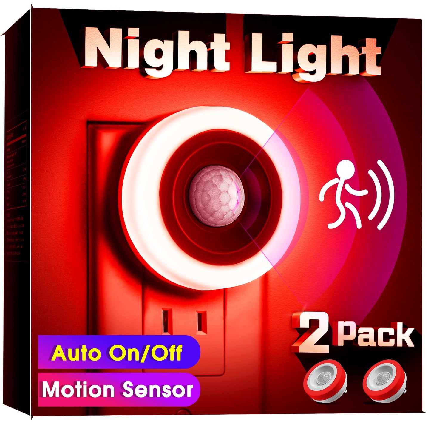 Briignite Motion Sensor Night Light, 4 Pack, Night Lights Plug into Wall, Auto On/Off Motion Activation Nightlight, Energy-Saving 0.6W LED, Daylight White, Ideal for Kids, Bedroom, Bathroom