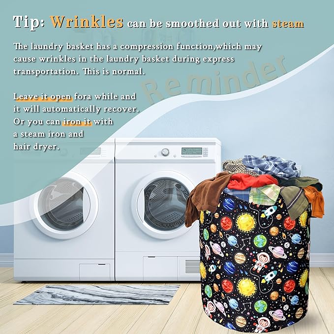 Funny Astronaut Laundry Basket Foldable