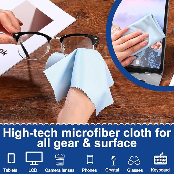 Frienda 50 Pcs Microfiber Cleaning Cloth