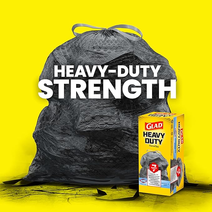 Glad Large 30 Gallon Trash Bags, Clorox Mountain Air Heavy Duty Garbage Bags