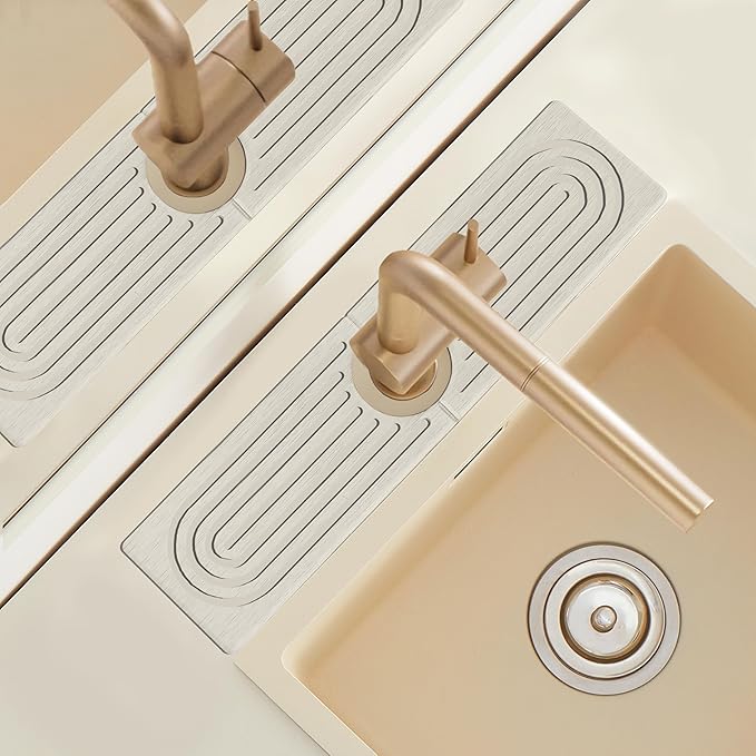 Quick Dry Stone Sink Splash Guard, Instant Drying Stone Tray
