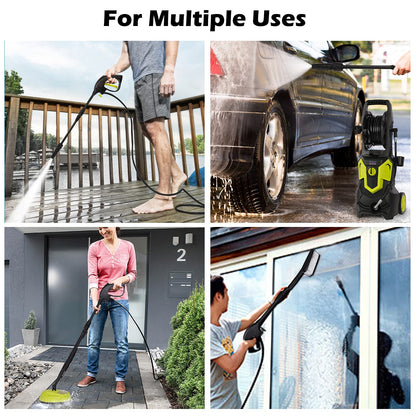 Stream Pressure Washer, 1650W 135Bar 420L/H Portable Pressure Washer Jet Washer with Patio Cleaner, Power Pressure Washers with Snow Foam Water Tank Adjustable Nozzle for patio and Car