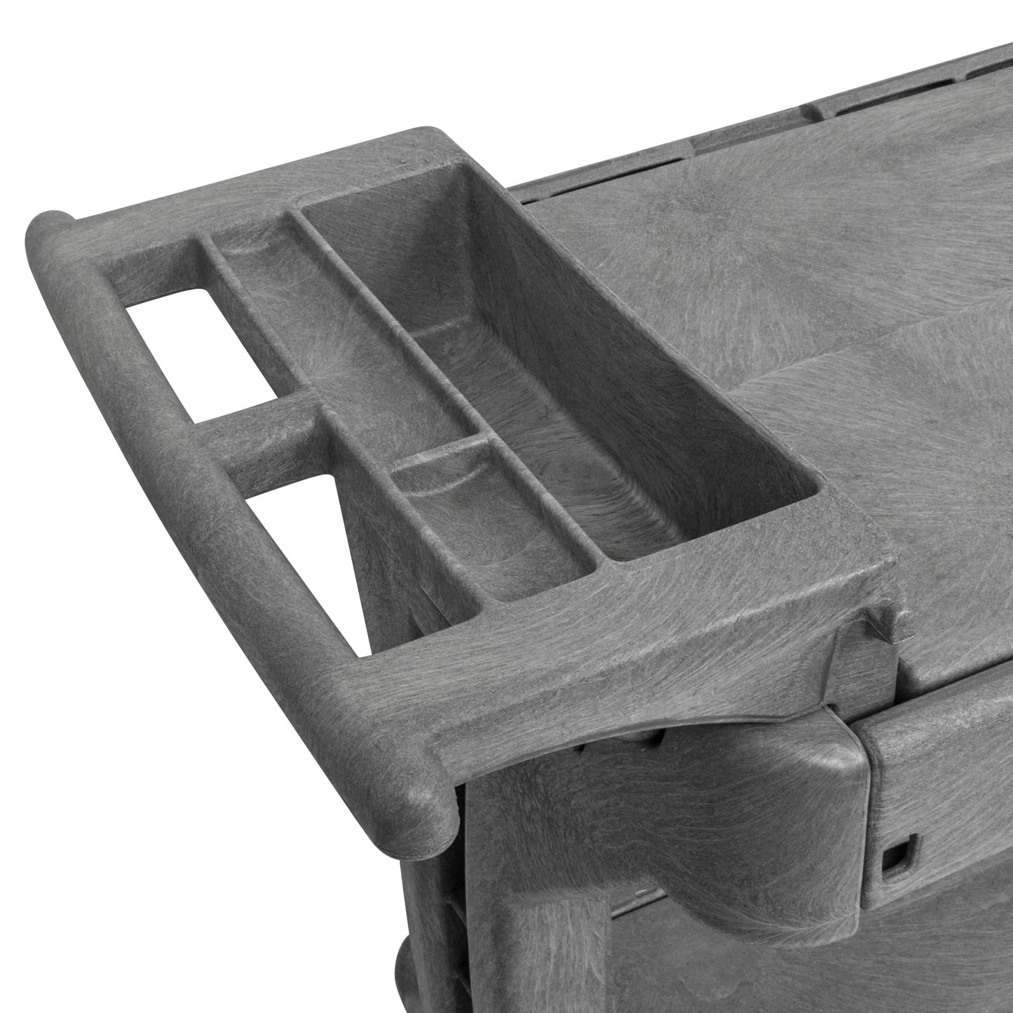 Akro-Mils 30930 ProCart 400 Pound Capacity Heavy Duty 2 Tier Rolling Service Utility Cart with Wheels and Hinged Side Gates, 42-Inch x 19-Inch x 35-Inch, Gray