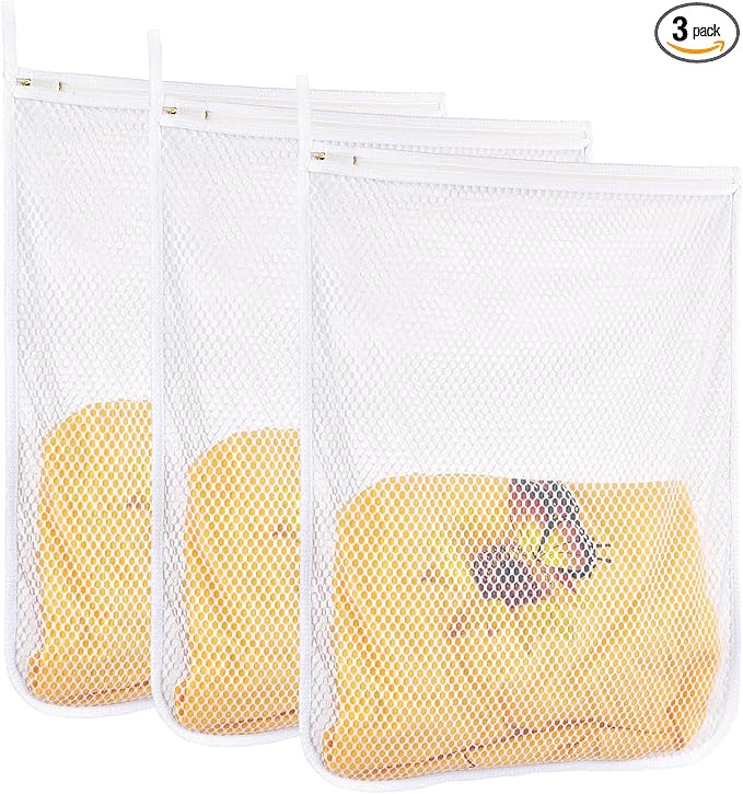3 pcs Durable Honeycomb Mesh Laundry Bags