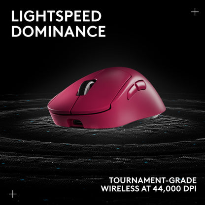 Logitech G PRO X SUPERLIGHT 2 Wireless Gaming Mouse, 60g Pro-Grade with 5 Programmable Buttons, 44k DPI Sensor, 8kHz Report Rate, USB-C Charging for PC/Mac - Black