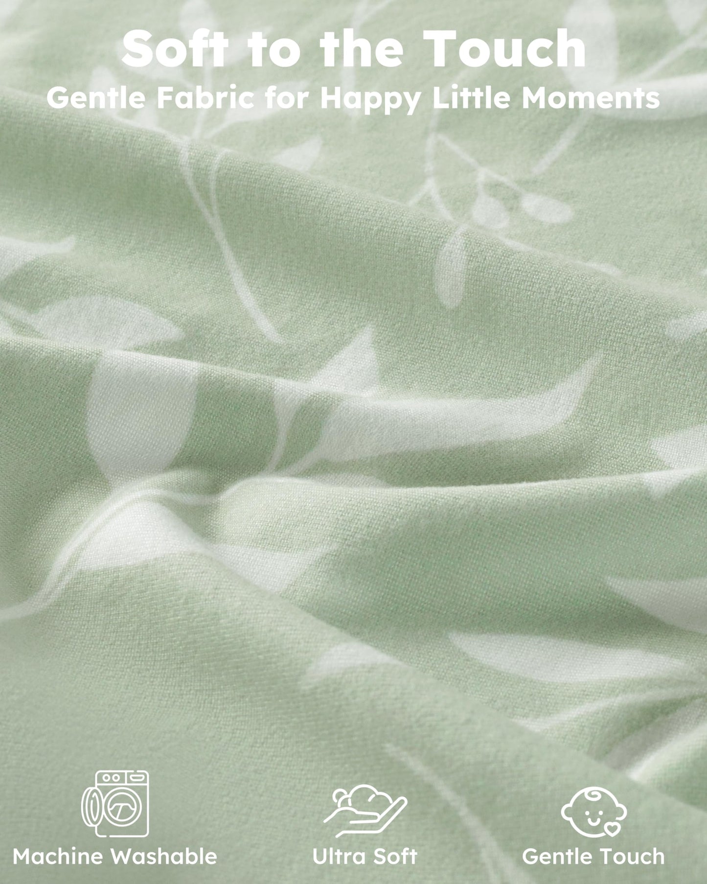Nyessmee Baby Crib Sheets for Boys and Girls, Fitted Crib Sheets 52" x 28", Soft Breathable Microfiber Sheets for Standard Crib and Toddler Mattress, 2-Pack Green Koala