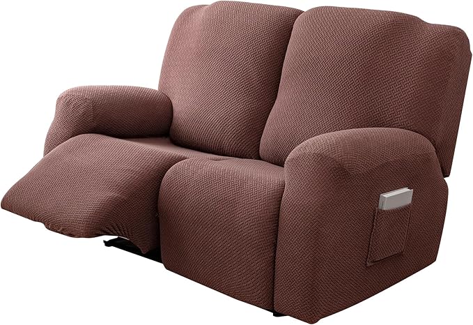 Genina Recliner Loveseat Covers, Stretch Reclining Sofa Covers, 2 Seater Couch