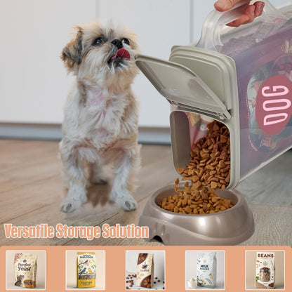 Buddeez Pet Food Storage Container - 8 Quart Capacity Bird Seed Container & Dog Food Storage, with Durable EZ Grip Handle and EZ Flip Lid with Pour Spout