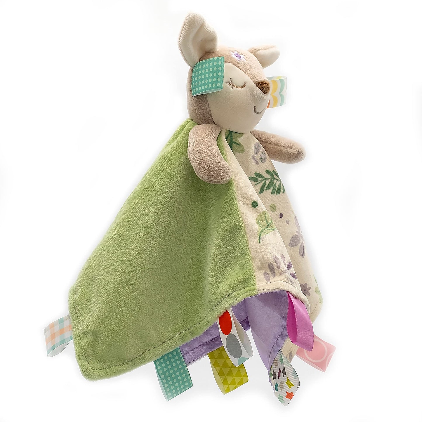 Taggies Stuffed Animal Security Blanket, 30 x 30-Centimetres, Flora Fawn