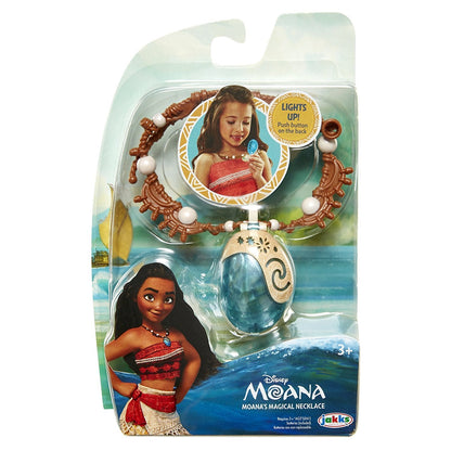 Disney Moana Heart Of Te Fiti Magical Seashell Necklace by JAKKS Pacific, Children's Dress Up Accessory, Light Up Necklace, Moana Dress Up, Opens to Reveal Heart of Te Fiti