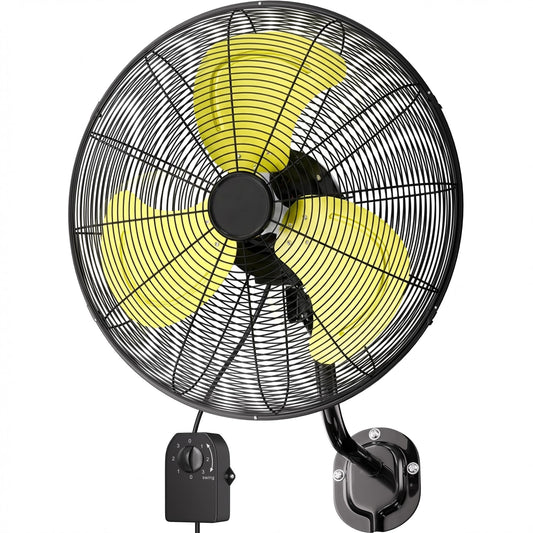 Uthfy 20 Inch Wall Mount Fan, High Velocity Max.7200 CFM Industrial Wall Fan, Heavy Duty Oscillating Fan with 3 Speeds, Outdoor Fan for Garage, Workshop, Patios, Commercial, Indoor Use, ETL Certified