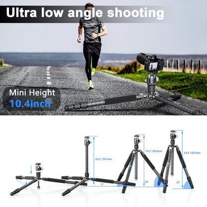 72.6'' Carbon Fiber Tripod Camera Monopod WEYLLAN Heavy Duty Tripod for Camera, 32.5mm Tube, Professional Camera Tripod with 44mm Arca Low Profile Ball Head, DSLR Stand for Telescope, Camcorder