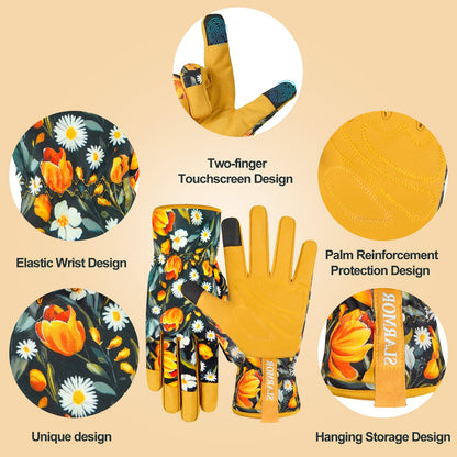 SLARMOR Women's-Gardening-Gloves Thoughtful Gardening-Gifts-for-Women, Microfiber Material With Touchscreen Function, Ideal For Garden Work, Cleaning, Camping & Landscaping
