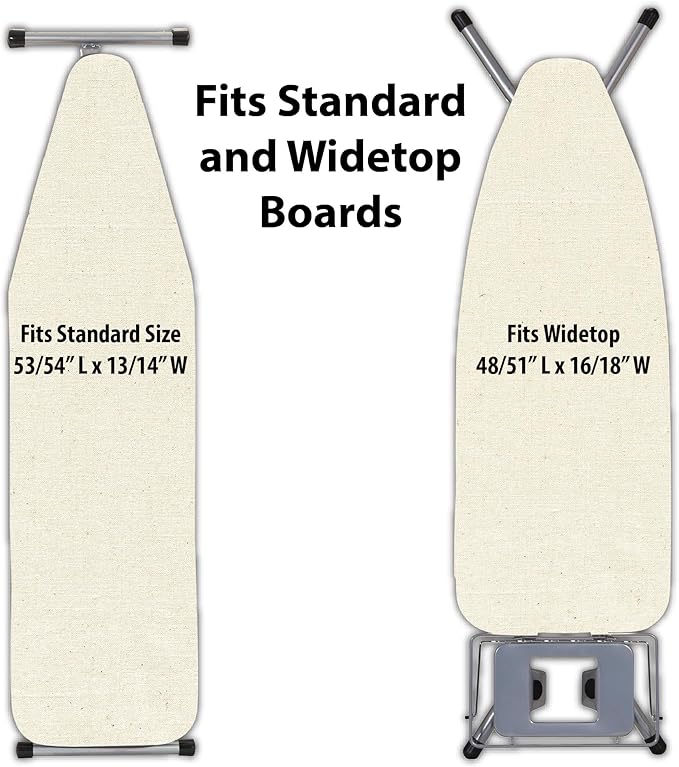 Household Essentials Universal Ironing Board Cover and Pad | Fits Standard and