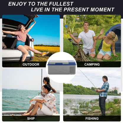 zcamp X15 12 Volt Refrigerator,Mini Portable Freezer,16 Quart(15.6L) Electric Cooler,12V Car Fridge,12/24V DC 100-240V AC for Ourdoor, Camping, Travel, Truck,RV, Boat -4℉~68℉