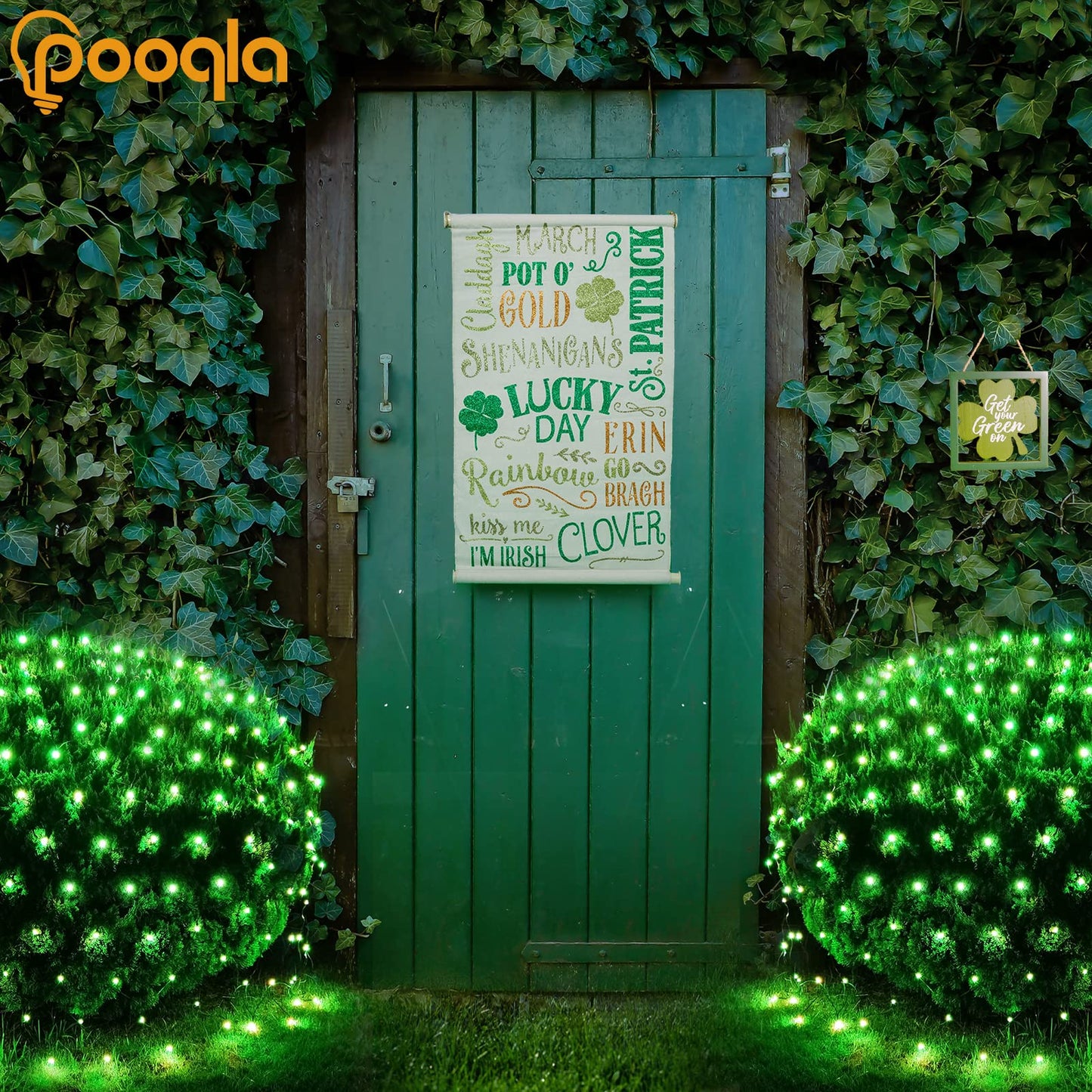 Christmas Net Lights Outdoor, 360 LED 21ft x 5ft Large Net Mesh String Lights 8 Modes, Twinkle Lights Connectable Plug in for Bushes Hedge Yard Garden Party Decor, Green