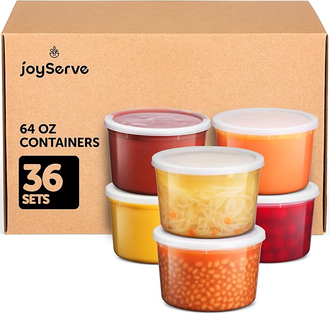 JoyServe 64 oz Food Storage Containers