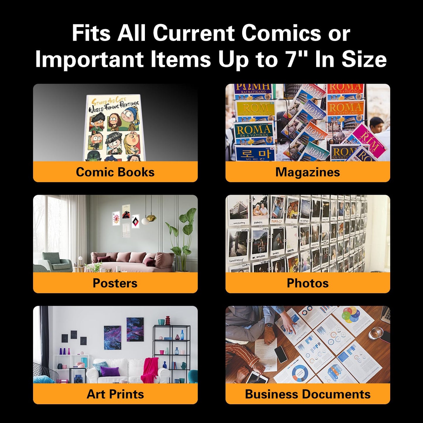 10ct Current Comic Book Toploaders - Modern Comic Book Top loaders, Crystal Clear Regular Comic Book Topload, Premium PVC Comic Book Holder, Crystal Clear Protection for Display, Storage, Collection