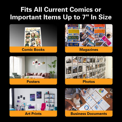 10ct Current Comic Book Toploaders - Modern Comic Book Top loaders, Crystal Clear Regular Comic Book Topload, Premium PVC Comic Book Holder, Crystal Clear Protection for Display, Storage, Collection