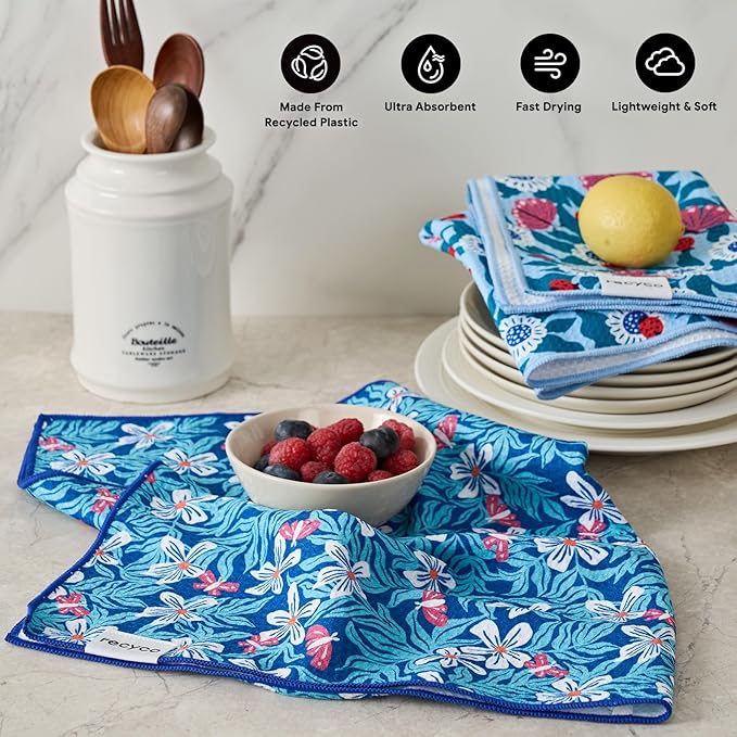 RECYCO Waffle Kitchen Towel Set of 2