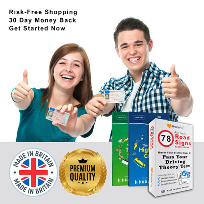 2025 Driving Theory Test Kit: Includes The Official Highway Code 2025 Book UK, Know Your Traffic Signs Book & 78 Road Signs Flash Cards. 16th, 17th, 18th Birthday Gifts for Teenagers Girls & Boys