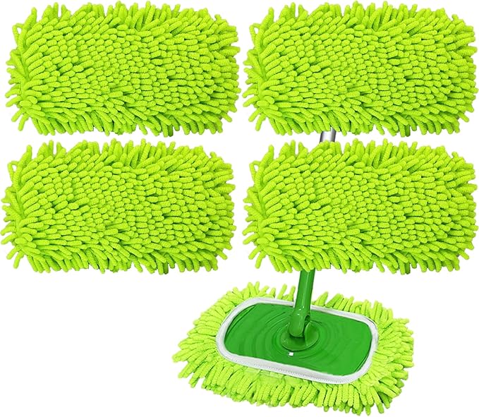 4PCS 10''~12'' Microfiber Dust Mop Pads Compatible