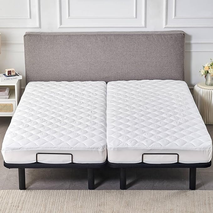 Waterproof Quilted Split California King Mattress Protector Pad