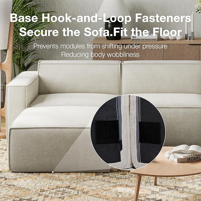 Novilla 109" Modular Sectional Sofa, No Assembly Cloud Sectional Couch