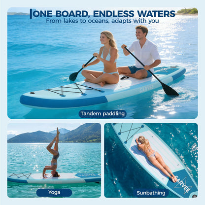 GarveeLife Inflatable Paddle Board,Stand Up Paddle Board with Premium SUP Paddleboard Accessories, Wide Stable Design, Non-Slip Comfort Deck for All Skill Level