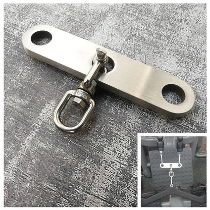 YIXUAN FITNESS 2 to 1 Cable Tower Attachment Adapter, Merge 2 Cables Into 1 for Dual Pulley Systems Cable Machines LAT Pulldown, Cable Handle Connector Attachments, 304 Stainless Steel Revolving Hook