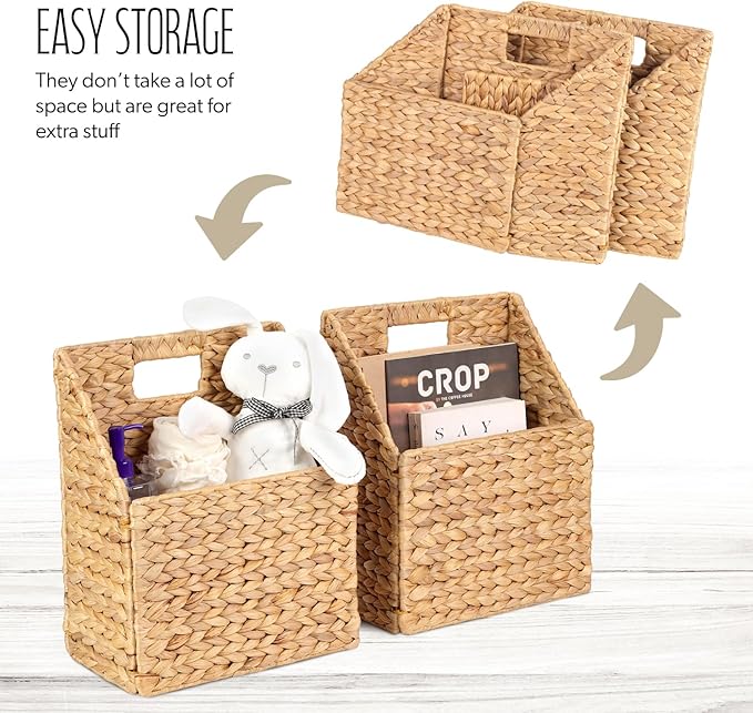 Wicker Hanging Storage Basket, Water Hyacinth Baskets, Wall Decor Hyacinth