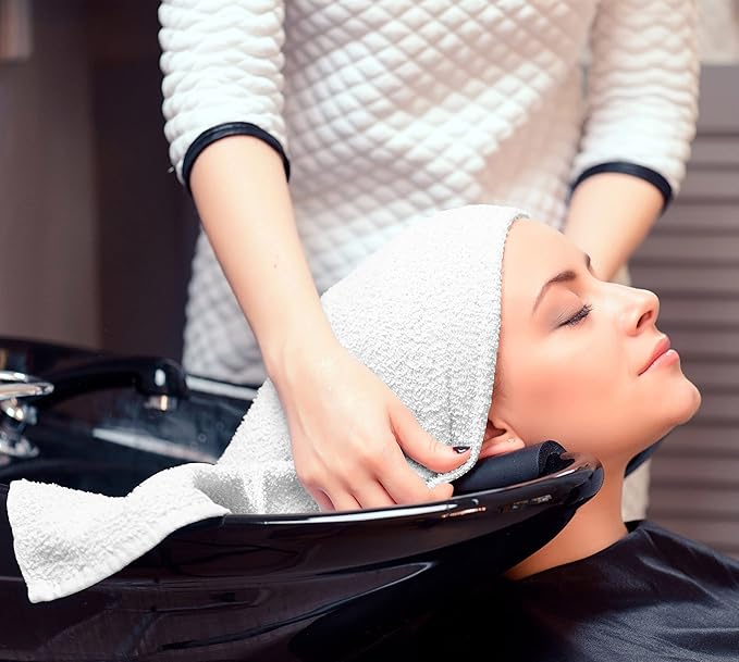 Towel and Linen Mart White Salon Towels, and Home Hair Care