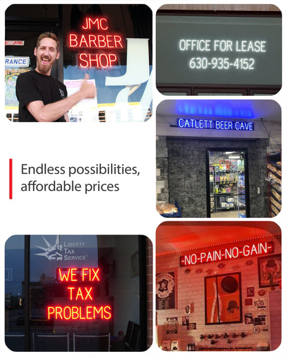 SpellBrite KITCHEN Sign | Directional Sign with Neon Look, Blue LED Light Source | 25.1" x 6.3"