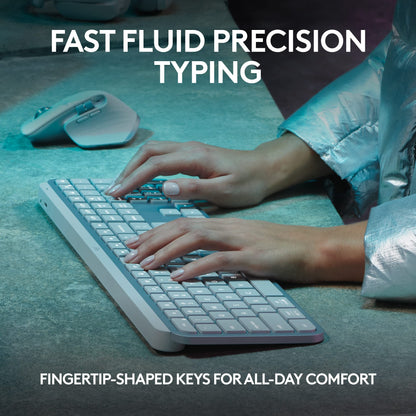 Logitech MX Keys S Wireless Keyboard, Low Profile, Fluid Precise Quiet Typing, Programmable Keys, Backlighting, Bluetooth, USB C Rechargeable, for Windows PC, Linux, Chrome, Mac - Graphite