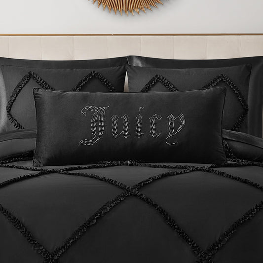 Juicy Couture – Decorative Accent Pillow Velvet Safari Leopard Premium Reversible Throw Pillow Living Room and Bedroom Décor Measures 14" x 24" Cheetah on White