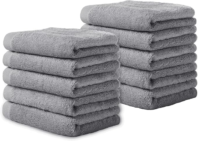 Yoofoss Luxury Washcloths Towel Set 10 Pack Baby Wash Cloth