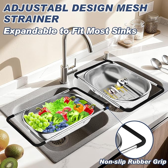 Over the Sink Colander, Expandable Strainers and Colanders