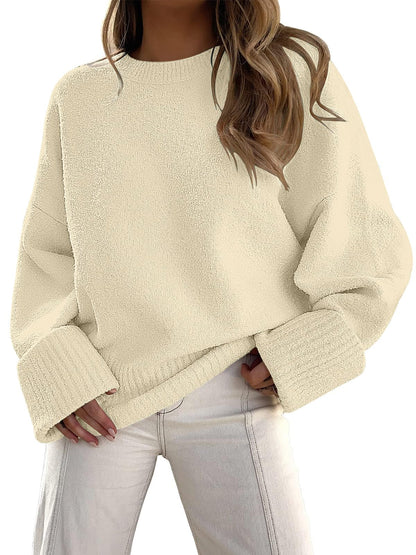 LILLUSORY Women's Oversized Sweaters Fuzzy Chunky Warm Pullover Sweater